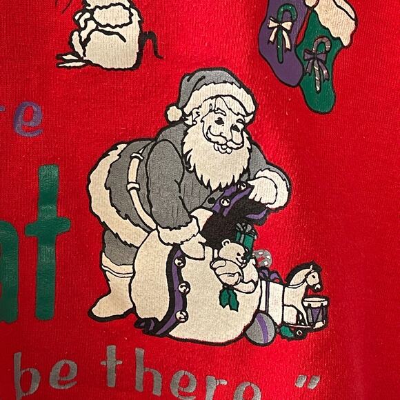 VINTAGE 80s BJ Design Concepts Night Before Christmas Sweatshirt Size M - Picture 4 of 6